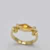 Bague saphir orange