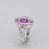 Bague or blanc saphir rose