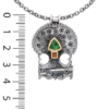 Pendentif héraclès tsavorite saphir orange