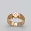 Solitaire or rouge diamant