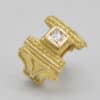 Bague diamant princesse or jaune