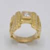 Bague diamant princesse or jaune