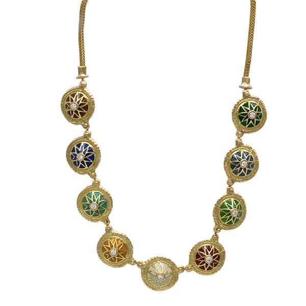 Collier mettia émail diamant