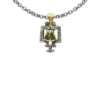 Pendentif-clef-romaine-or-argent-saphir vert Taillandier-joaillier.png2