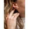 Boucles d'oreilles saphirs bleu diamants