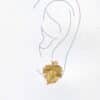 Boucles d’oreilles feuille de vigne – Image 3