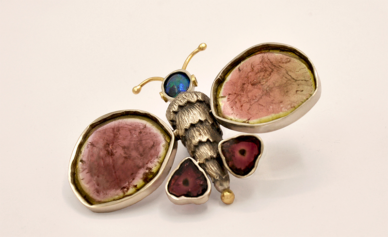 Papillon en or et argent