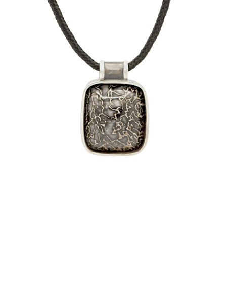 Pendentif argent os de dinosaure