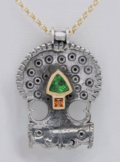 Pendentif tsavorite saphir