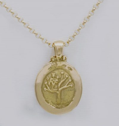 Médaille vierge arbre de vie