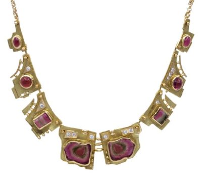 Collier tourmalines tranches