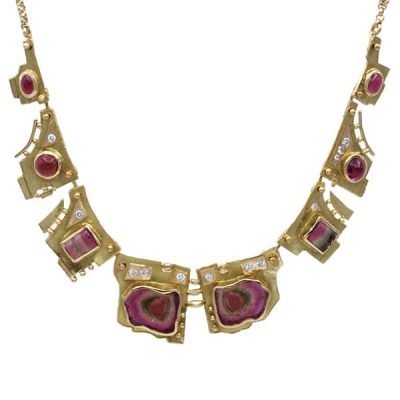 Collier tourmalines tranches
